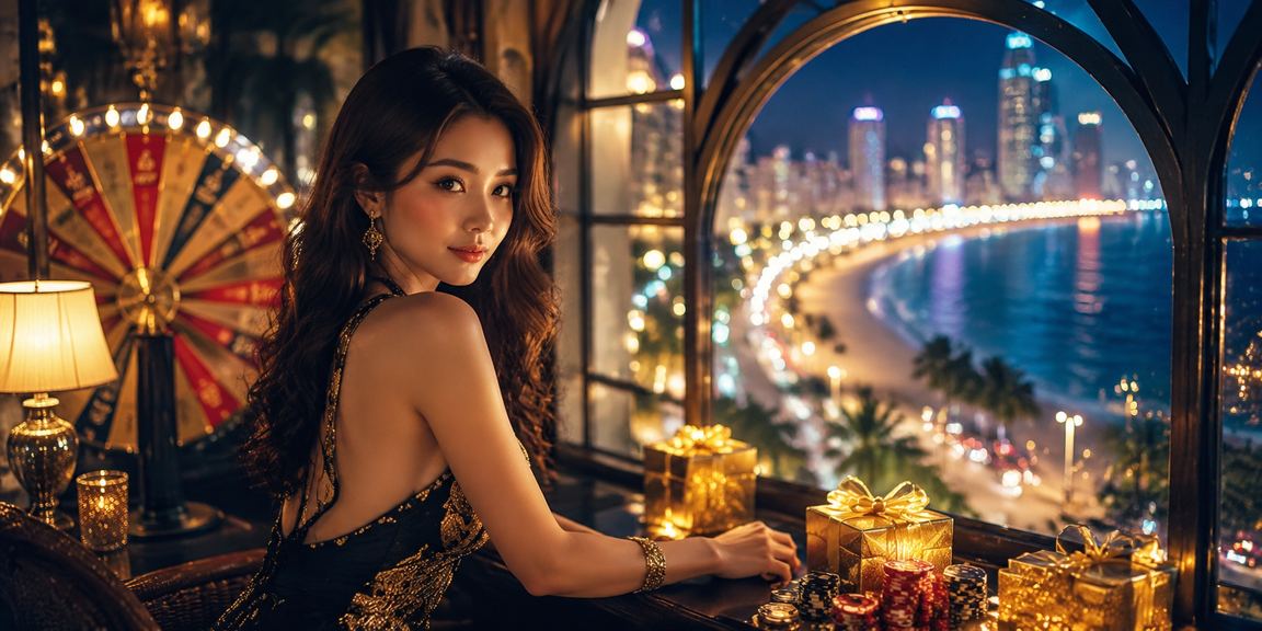 Người dùng Nha Trang ngồi quán cà phê xem thông tin giải trí và roulette trên máy tính xách tay